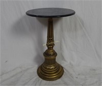 Vintage 15" Marble Victorian Side Lamp Table