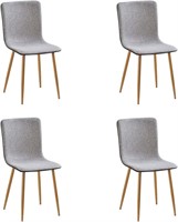 Set of 4 Scandinavian Modern Dining Chairs - Gray