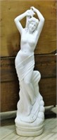 Large Star Goddess Astraea Marble Figure.