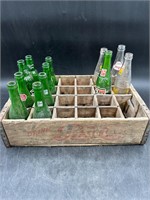 Wooden Pepsi Crate w/ Random Bottles