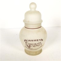 Hershey's Chocolate Satin Glass  Apothecary Jar
