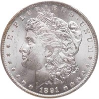 $1 1891-CC PCGS MS65