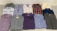 13 Men’s Button Up Shirts Size Large
