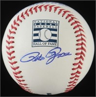 Autographed Pete Rose OML Hall Of Fame Baseball