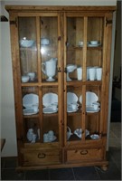 Glass Front Wood China Cabinet # 2