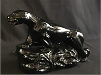 Lighted panther desk lamp