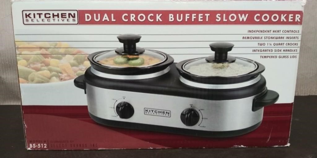 Dual Crock Pot Slow Cooker - works