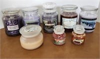 Candles,  3 Yankee, large & small,