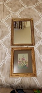 Mirror plus unauthenticated framed picture