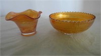 (2) Fenton Marigold Carnival Glass Bowls