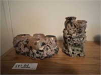 2 Pieces of Soapstone Carvings