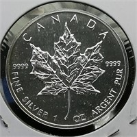 1994 Canada $5 Silver Coin Maple Leaf 1 t oz.