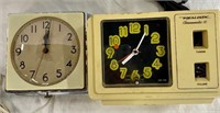 Vintage Radio Shack Clock Radio/ Telechron Clock