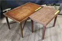 2 vintage wooden Side Tables - 18"x30"x17 and