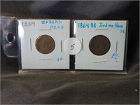1859 & 1864 INDIAN HEAD CENTS