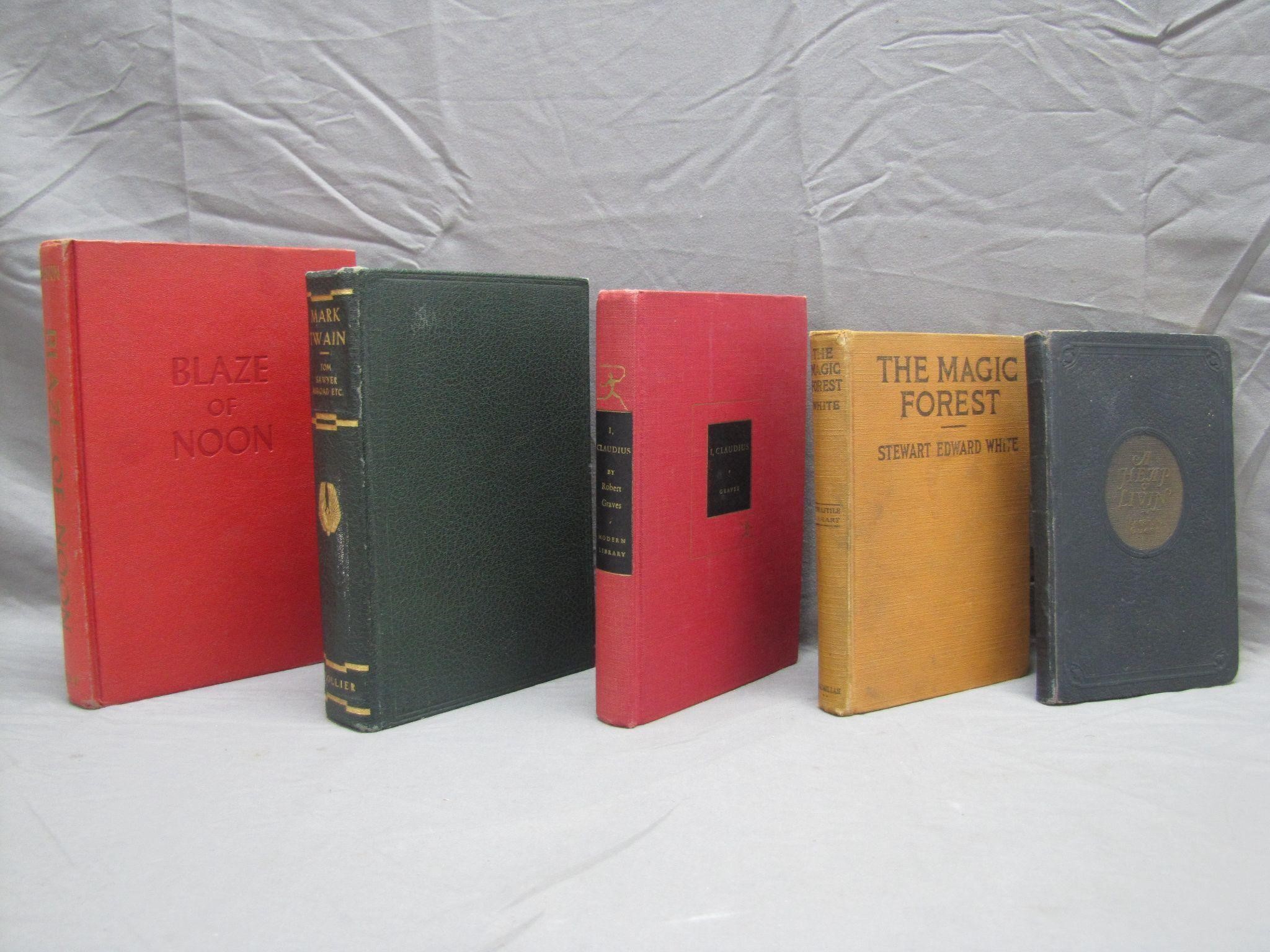 5 Vintage Hard Cover Fiction Books