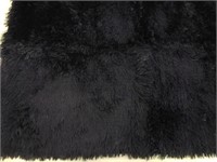 Faux Fur Shaggy Rug, Navy