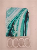 New Polyester teal water/geode shower curtain