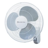 Comfort Zone 16 3-speed Oscillating Wall-mount Fan