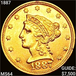 1887 $2.50 Gold Quarter Eagle
