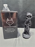 Strong Fox Skeleton Candle Black