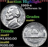 ***Auction Highlight*** 1969-s Jefferson Nickel 5c