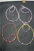 4 Girls  Necklace  & Bracelet  Sets