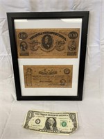 Framed Southern Notes/Bills-#1