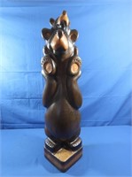 Wood Carved Bear w/Cub-Big Sky Bears-Jeff Fleming