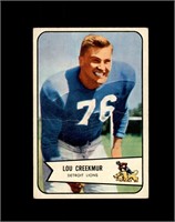 1954 Bowman #85 Lou Creekmur VG to VG-EX+