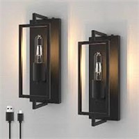HYMELA V03 Battery Operated Wall Sconce Set of 2,