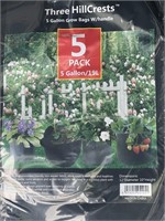 5 Pack 5 Gallon Planter Bags