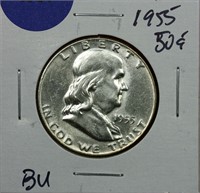 1955 Franklin Half Dollar BU