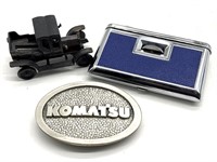 Komatsu Belt Buckle, Car Metal Pencil Sharpener,