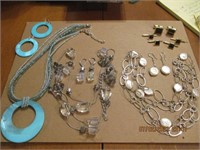 Misc. Jewelry Lot - Necklaces, Earring Sets,