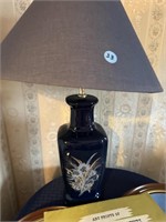 PAIR OF BLUE LAMPS