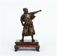 Eisuke Miyao Japanese Bronze Okimono Samurai