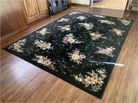 Nealane area rug - black / floral