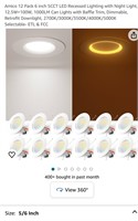 Amico 12 Pack 6 inch 5CCT LED Recessed Lighting