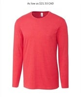 Sz XXL Clique Men's Red Heather Long Sleeve