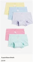 Sz 4/6 Yrs 5 Pack of Boxer Briefs