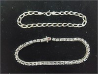 2 Sterling Silver Bracelets 13.7gr TW