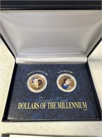 COLORIZED FIRST & LAST DOLLARS OF THE MILLENNIUM