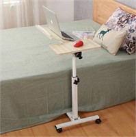 Tilting Overbed Table with Wheels Rolling Laptop