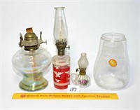Assortment of Oil Lamps also included is a Dietz