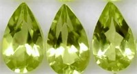 3 pieces of Natural Peridot 8 x 5 mm