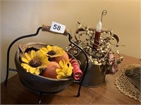 BOWL WITH DRIED FRUITS SNF TEAPOT DECORATION WITH