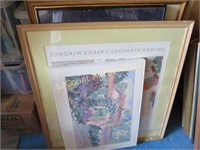 assorted framed prints