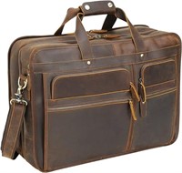 Polare 17” Full Grain Leather Briefcase Messenger