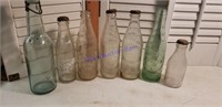 Vintage glass drink bottles